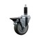 Service Caster 4'' Gray Poly Swivel 1-1/8'' Expanding Stem Caster with Brake SCC-EX20S414-PPUB-PLB-118 - alternate 1